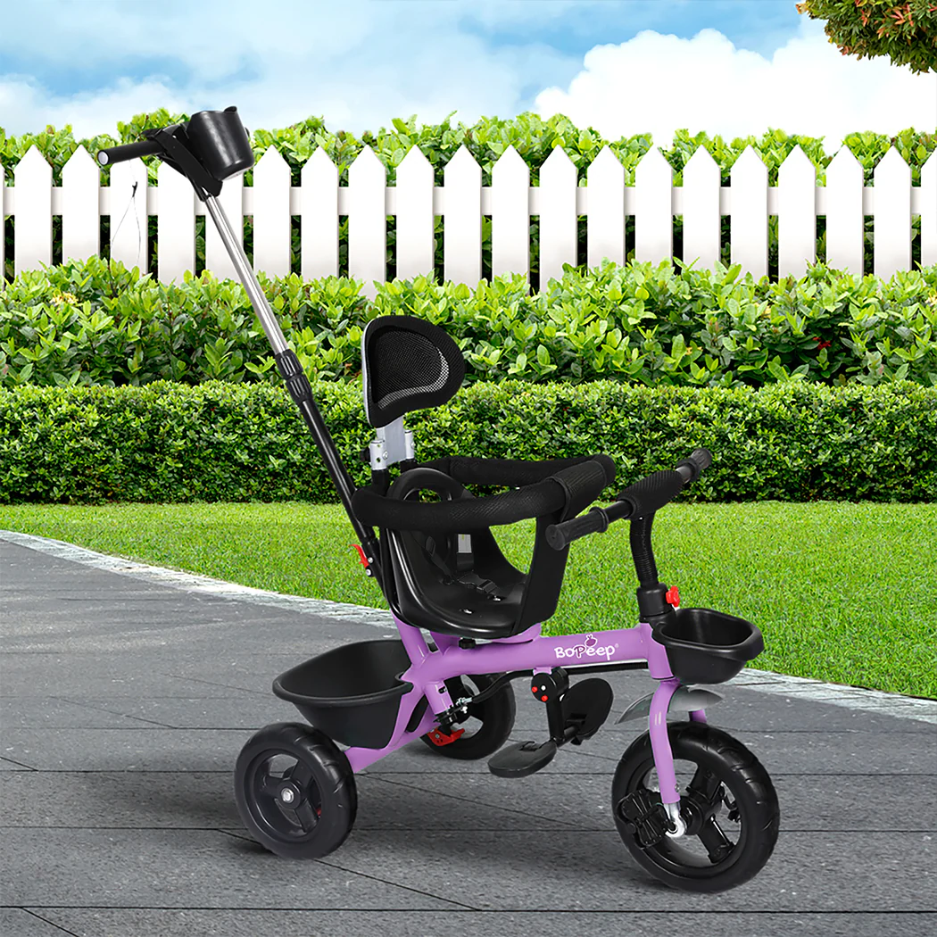 Kids Tricycle Ride On Trike Toddler - Purple - Nurns
