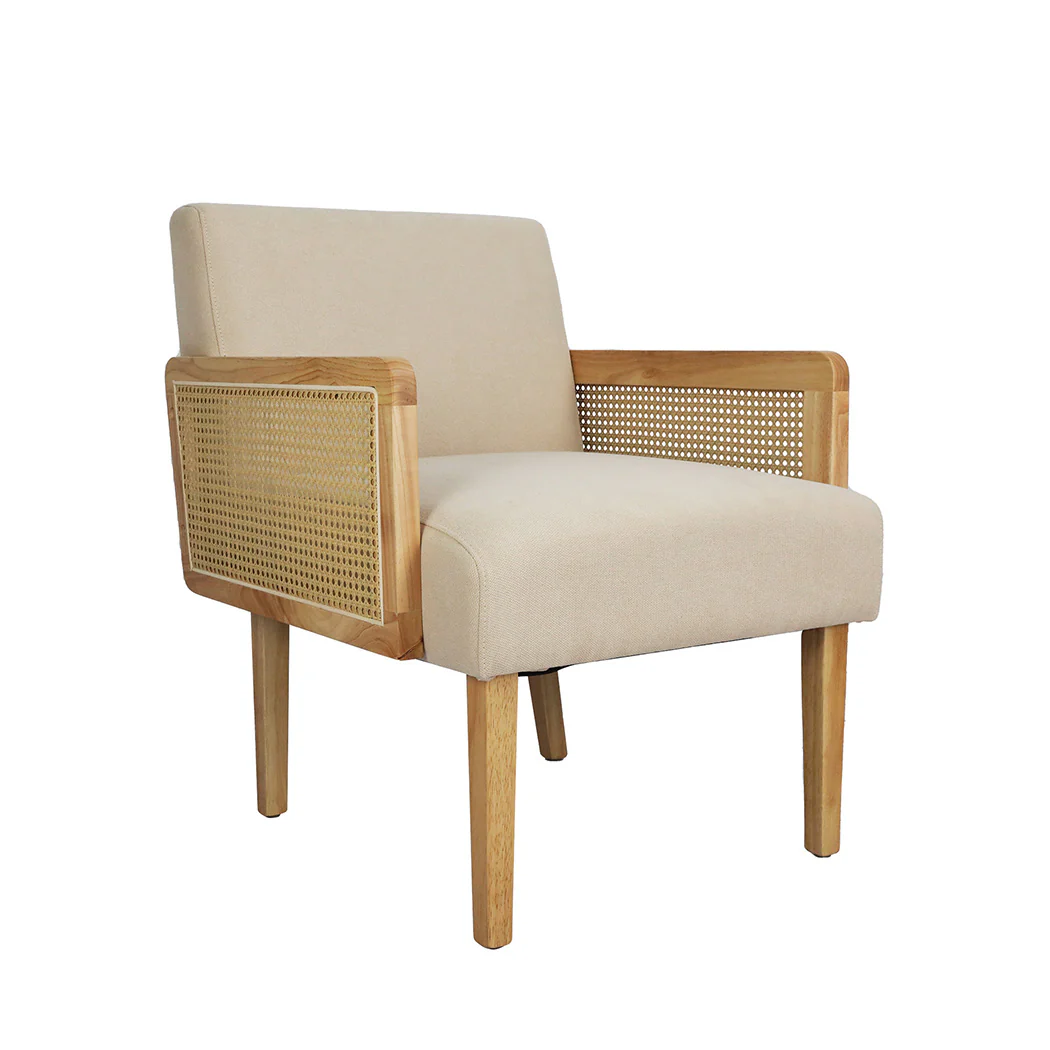 Rattan Lounge Armchair - Natural - Nurns