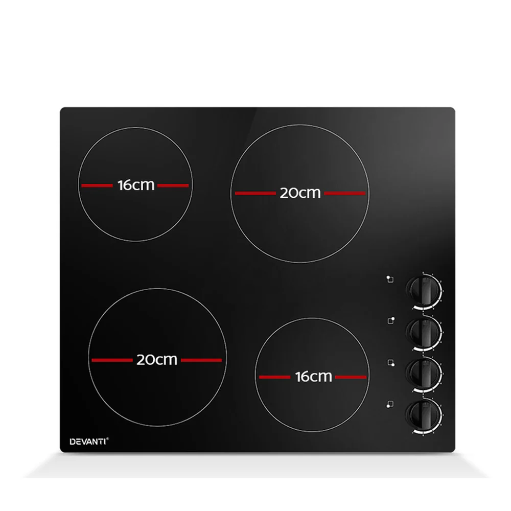 Devanti Electric Ceramic Cooktop 60cm - Nurns