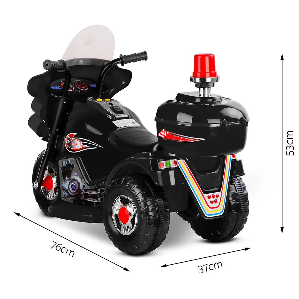 Kids Ride On Motorbike Motorcycle Car - Black - Nurns