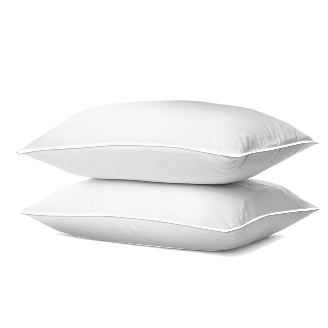 Set of 2 Pillows Inserts Cushion Soft Goose Feather - Nurns