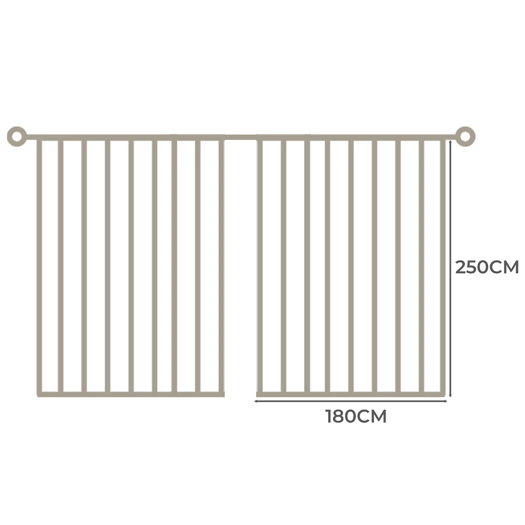 Set of 2 180x250 Blockout Curtains Chenille - Coffee - Nurns