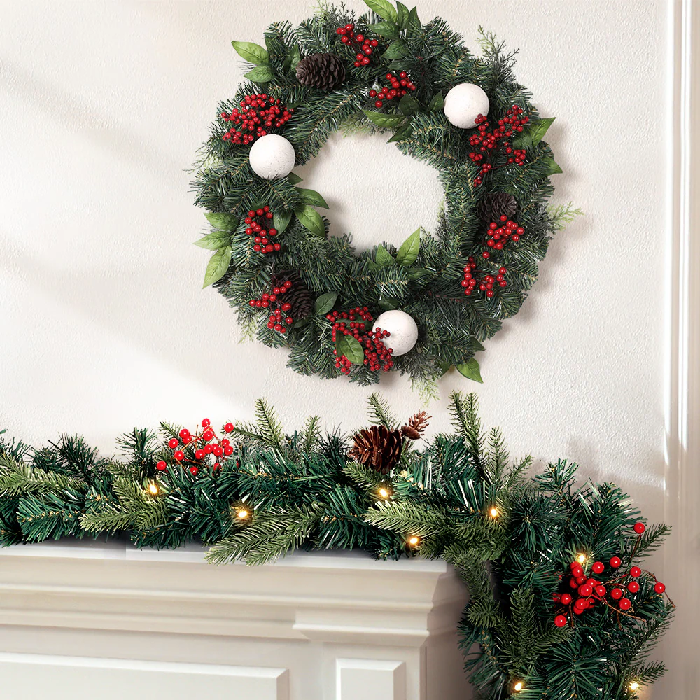 Christmas Garland with Wreath Set - Nurns