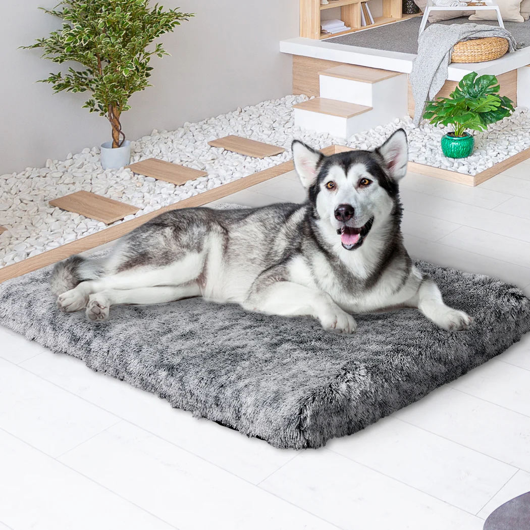 XLarge Dog Beds Mat Pet Calming Memory - Charcoal - Nurns