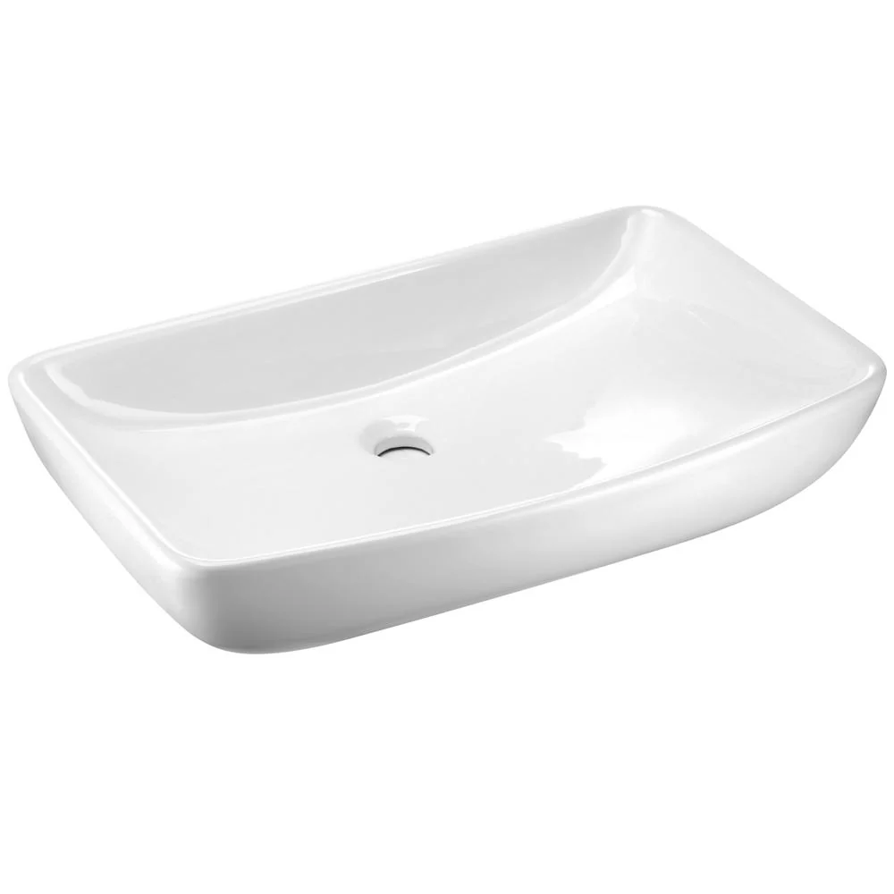 60x38.5x13cm Ceramic Rectangle Sink Bowl - White - Nurns