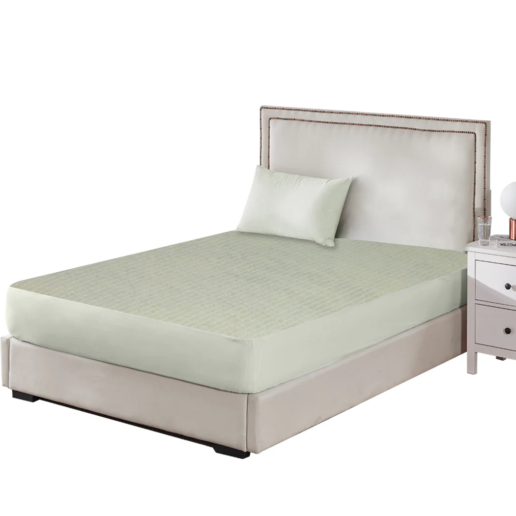 King Single DreamZ Ks Mattress Protector Pillowcases Grey - Nurns