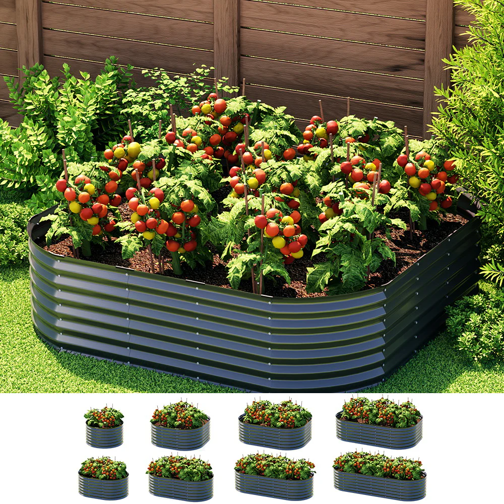 Garden Bed 9 In 1 Modular Planter Box Raised Container Galvanised - Nurns