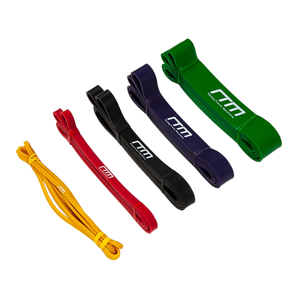 Resistance Band Loop Set of 5 Heavy Duty Gym Yoga Workout - Nurns