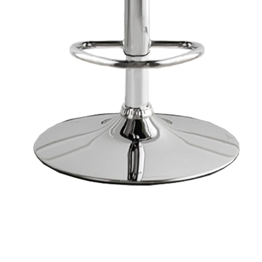 85cm Leipzig Kitchen Bar Stools Gas Lift Wooden Beech Stool Metal Barstools - Grey & Silver - Nurns