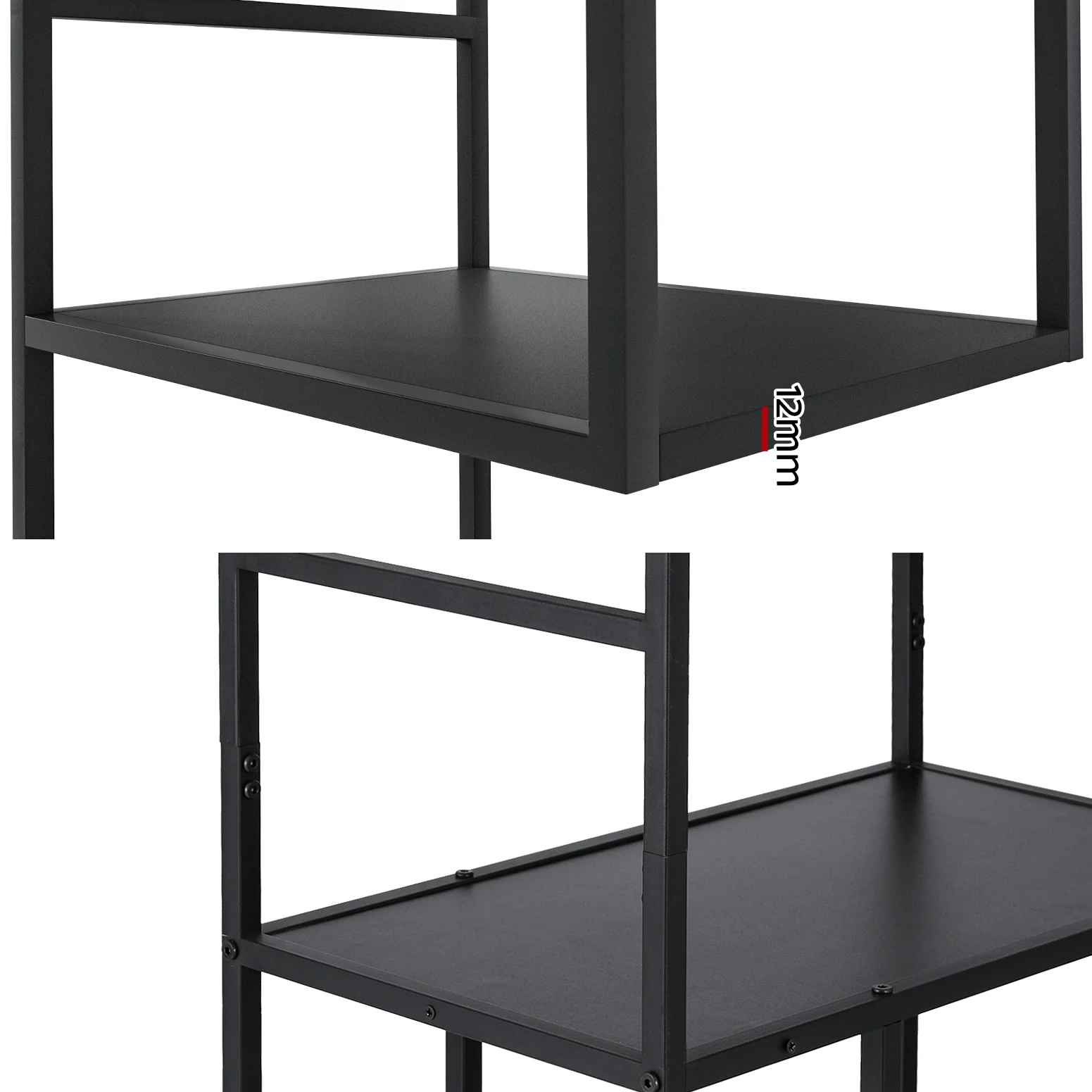 Artiss Bookshelf 5 Tiers Rhys Black - Nurns