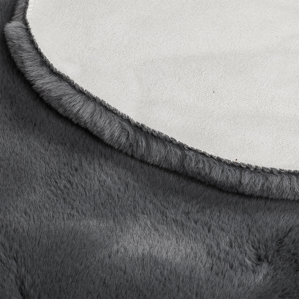 Lennon 80x200cm Floor Rug Area Rugs Cloud Fluffy - Grey - Nurns