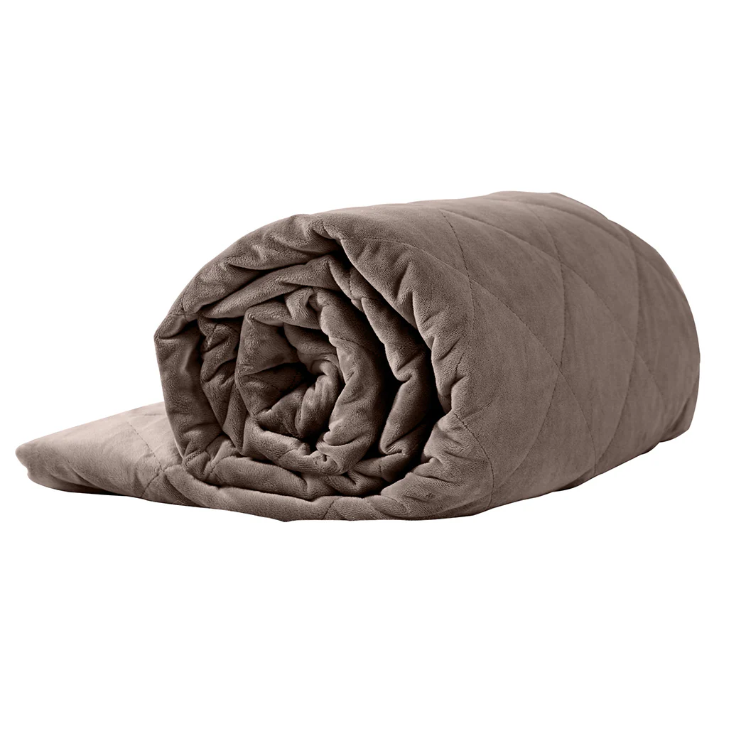 Winston Weighted Soft Blanket 9KG Anti-Anxiety Gravity - Brown - Nurns
