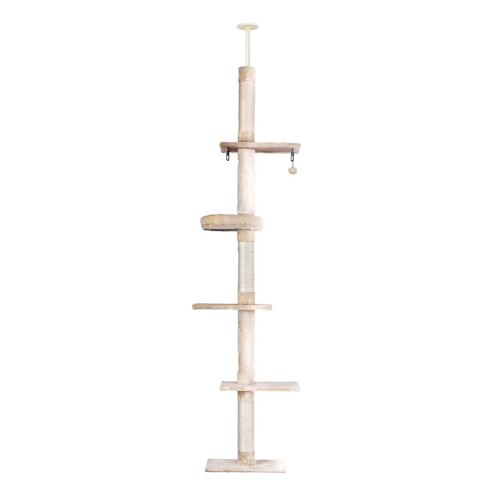 Cat Tree 290cm Tower Scratching Cats Post Scratcher Floor to Ceiling Bed - Nurns