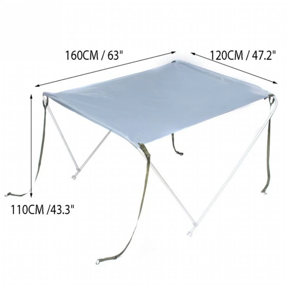 White Boat Foldable Anti-UV Tent Sunshade Awning Bimini Top Canopy Cover - Nurns