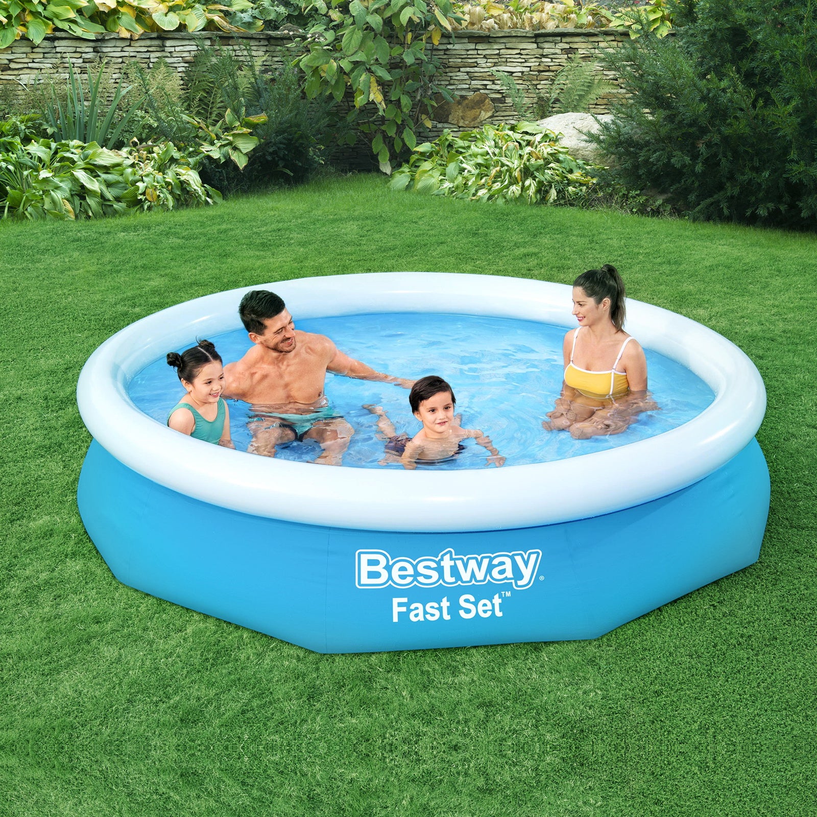Bestway Swimming Pool 305x66cm Above Ground Round Inflatable Pools w/ Filter Pump 3200L - Nurns