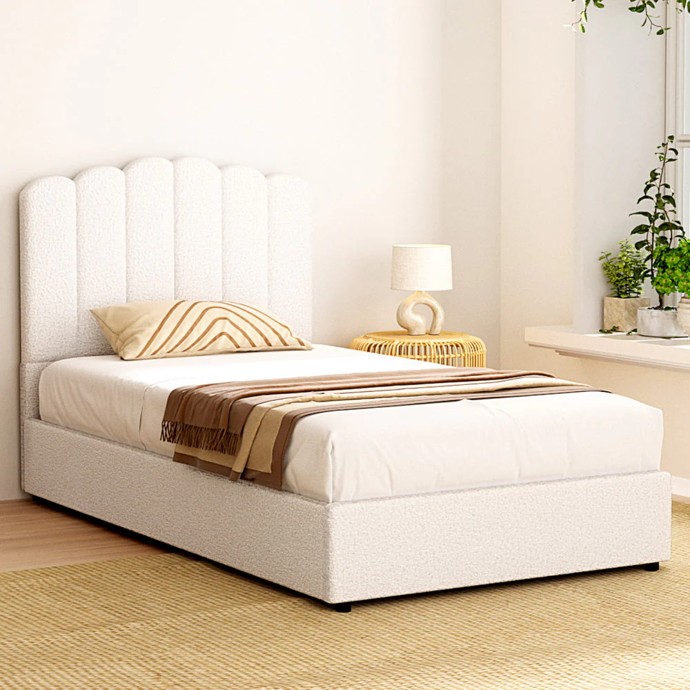 Harmony Bed & Mattress Package with 32cm Mattress - Beige King Single - Nurns