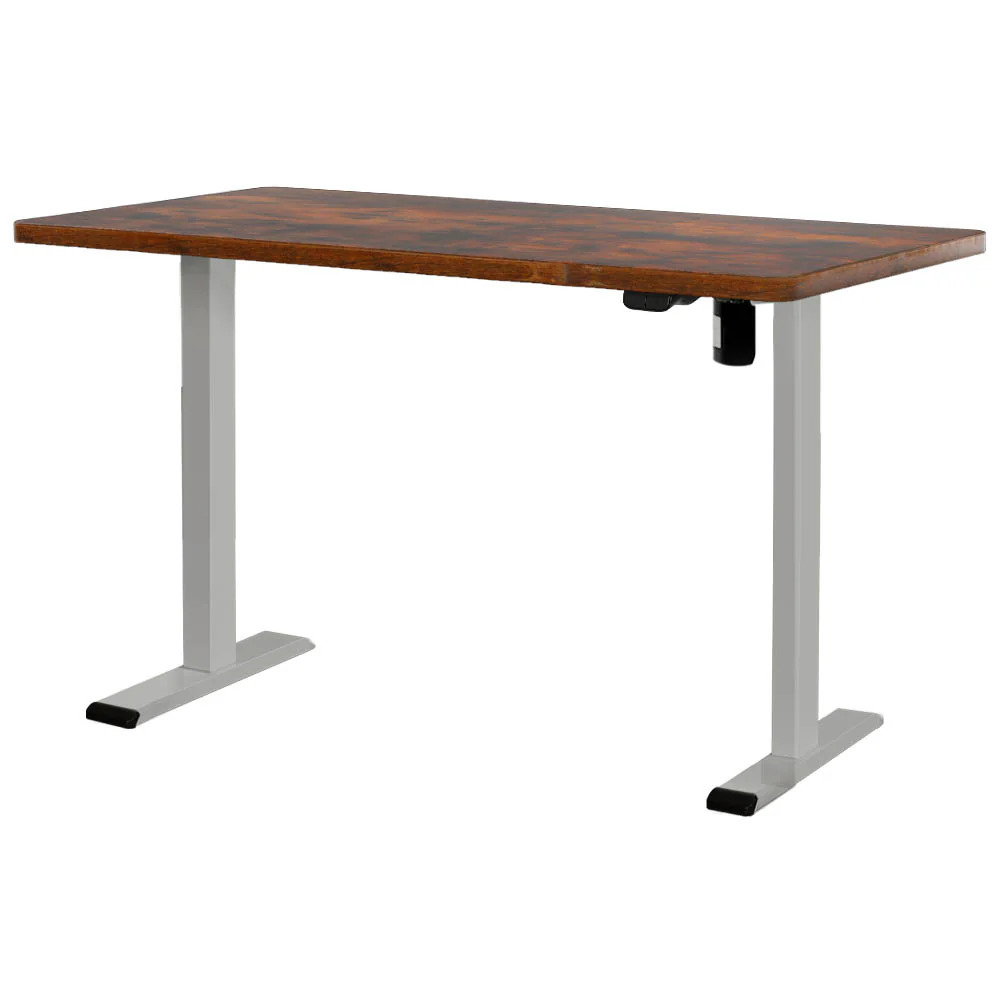 Artiss Standing Desk Motorised 140cm Rustic Brown - Nurns