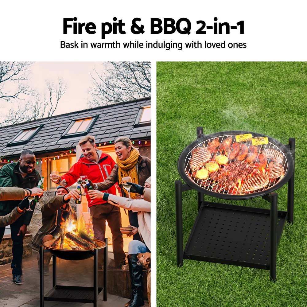 Fire Pit BBQ Grill 2-in-1 Outdoor - Nurns