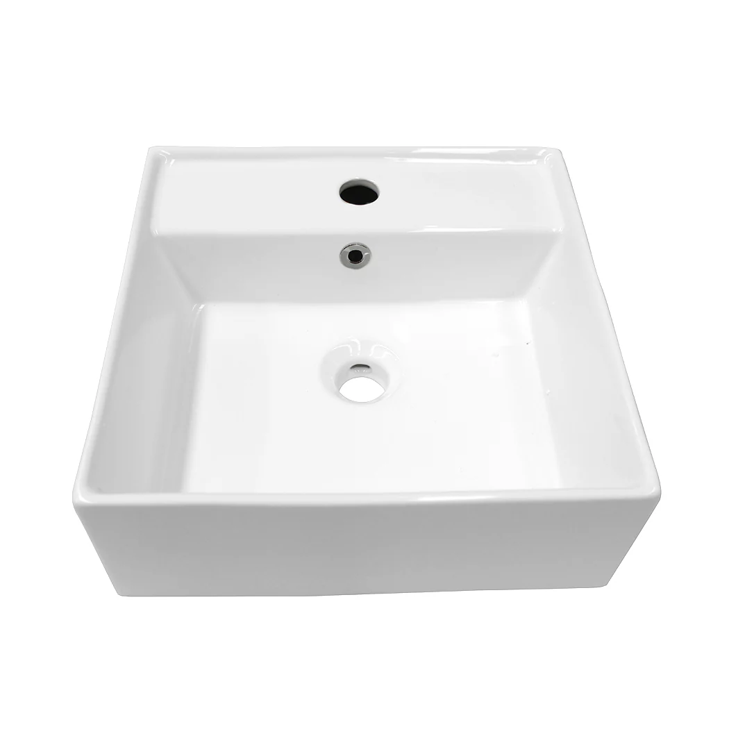 Ceramic Basin Bathroom Wash Counter - Rectangle - Nurns