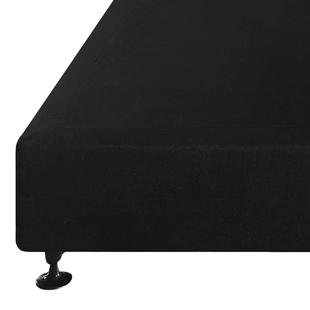 Aisha Ensemble Bed Base Linen Fabric - Midnight Black King Single - Nurns