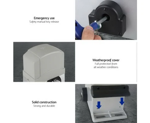 Electric Sliding Gate Opener 1200KG With Hardware Kit 4M Rail - Nurns