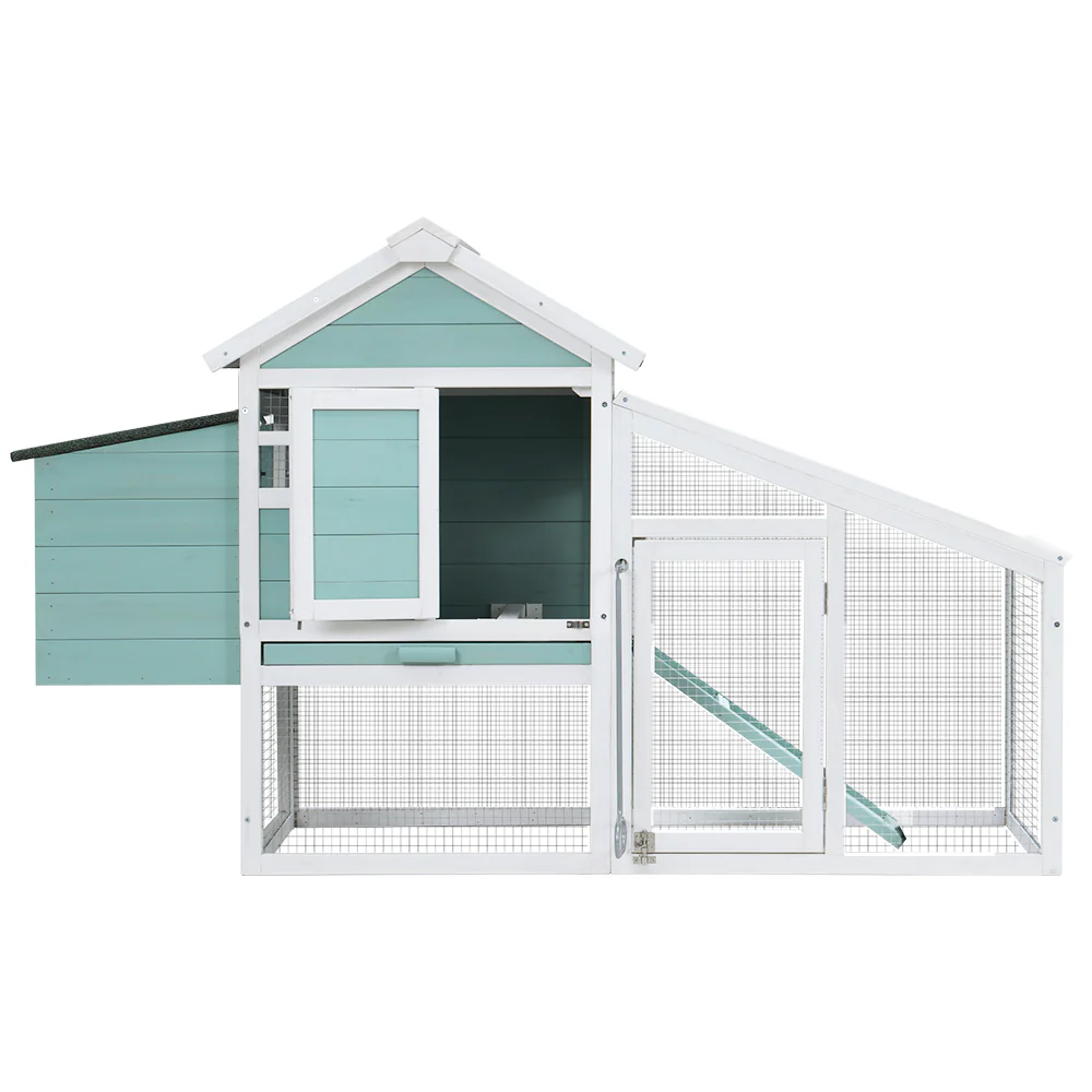 Chicken Coop Rabbit Hutch Large House Run Cage Wooden Outdoor Pet Hutch - Nurns