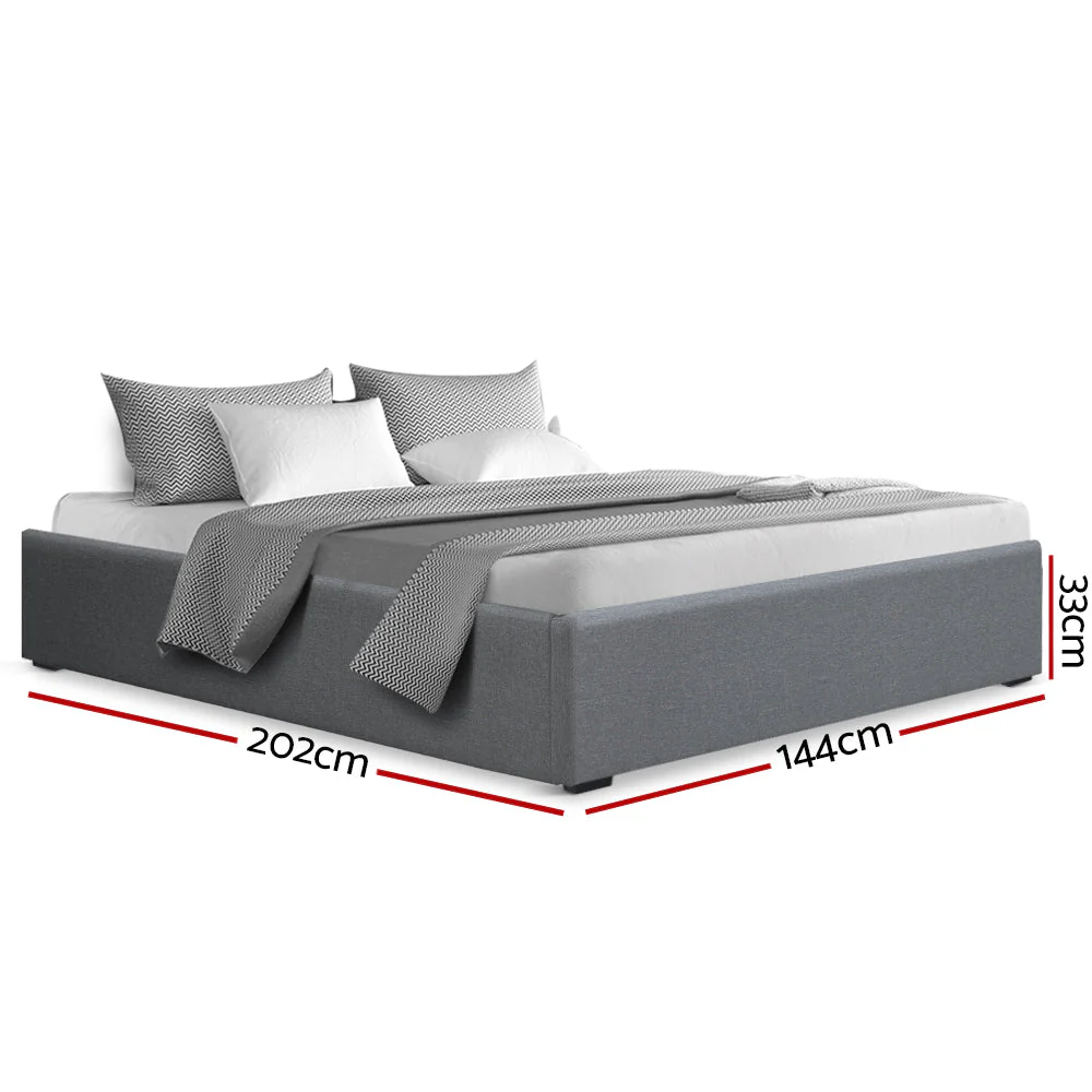 Mercury Bed & Mattress Package with 22cm Mattress - Grey Double - Nurns