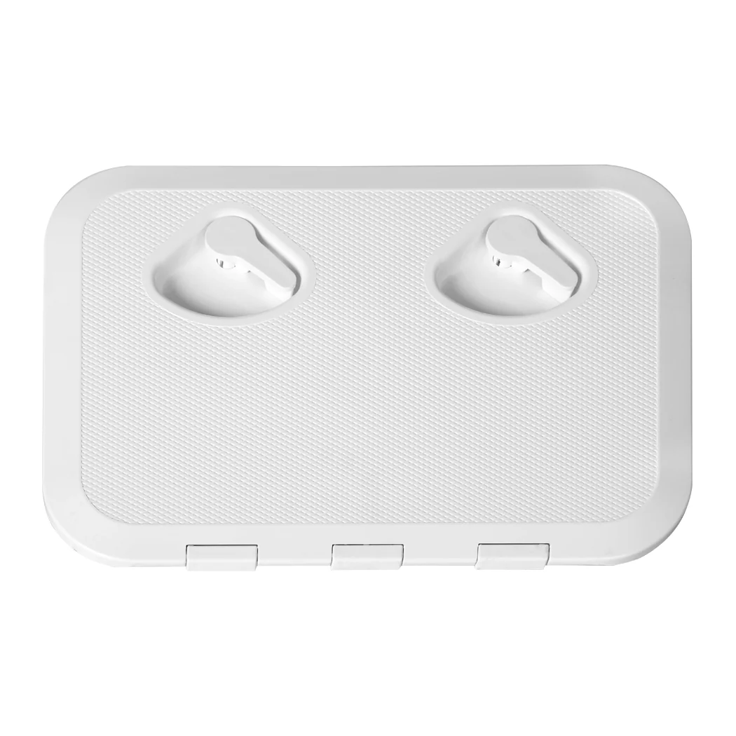 Manan Access Hatch White Lid Locked Caravan Storage Boat Rv Camper 440x315Mm - Nurns