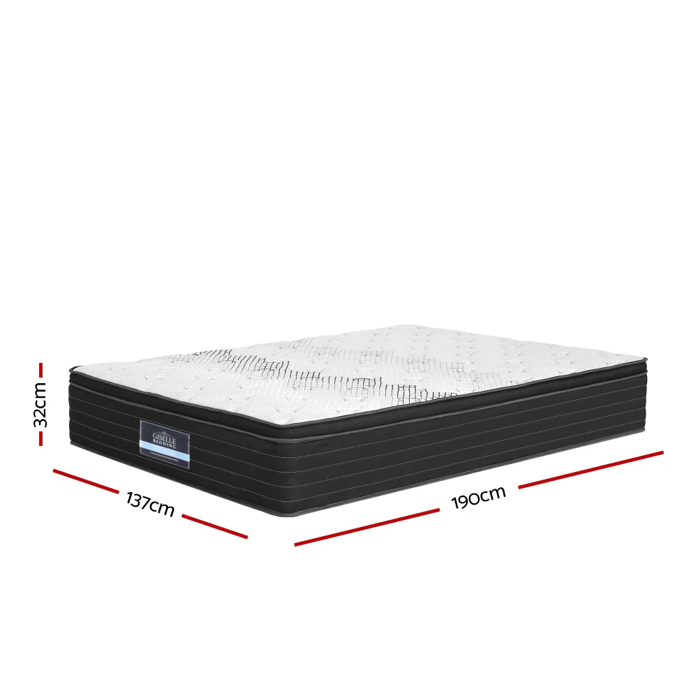 Luella 32cm Mattress Extra Firm Pocket Spring Foam - Double - Nurns