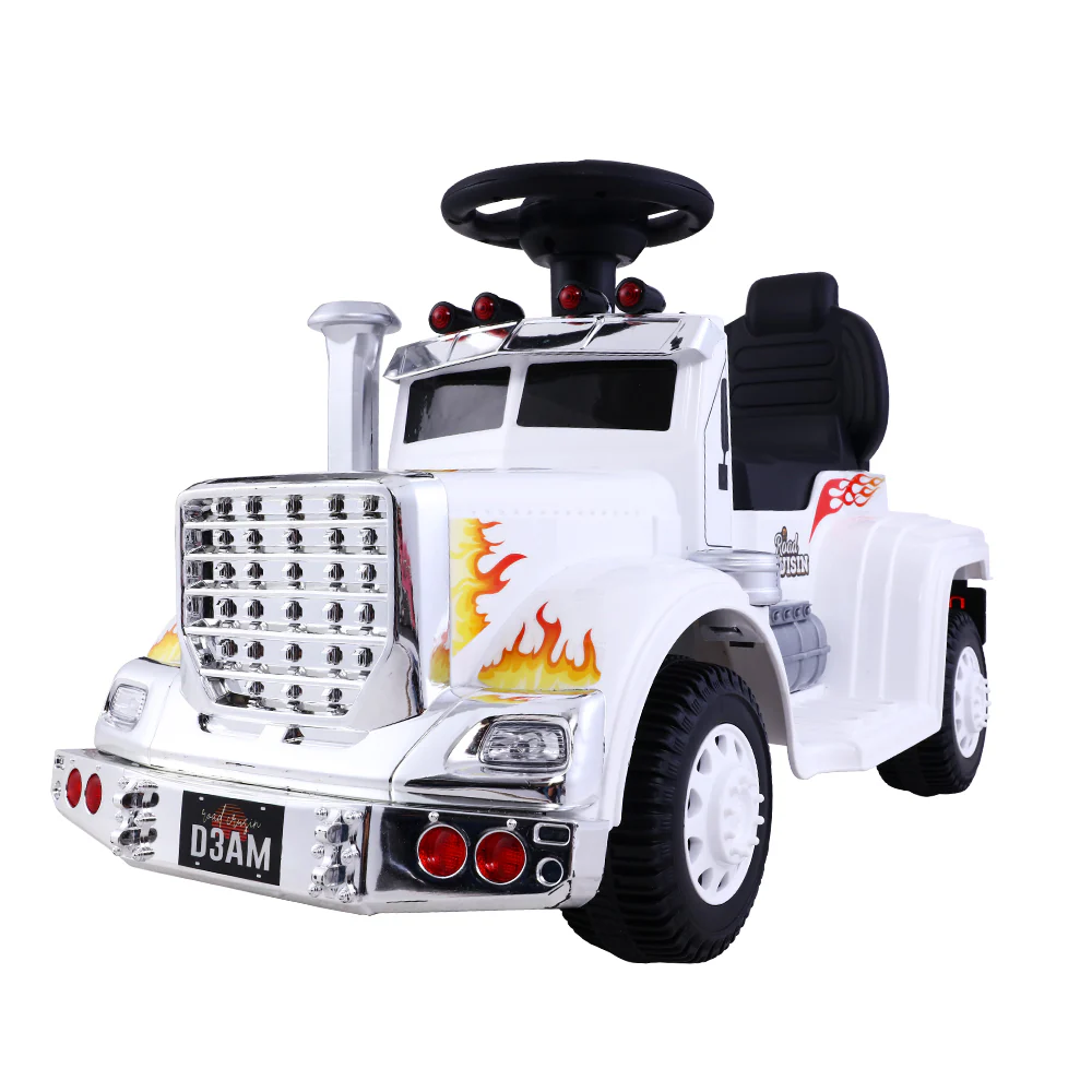 Ride On Cars Kids Electric Toys Car Battery Truck Childrens Motorbike Toy - White - Nurns