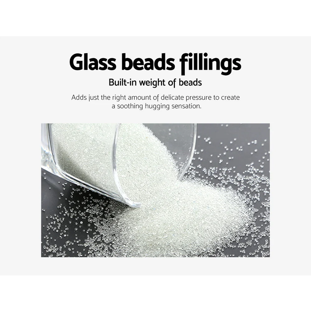 Wrigley Weighted Soft Blanket 7KG Heavy Gravity Microfibre Cover Glass Beads Calming Sleep Anxiety Relief - Grey - Nurns