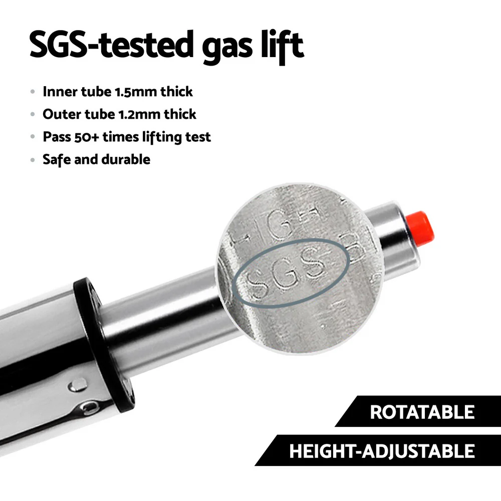 Saldus Bar Stools Gas Lift Velvet Woven Backrest - Ivory & Gold - Nurns