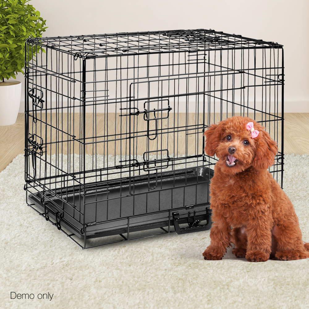 Dog Cage 24inch Pet Cage - Black - Nurns