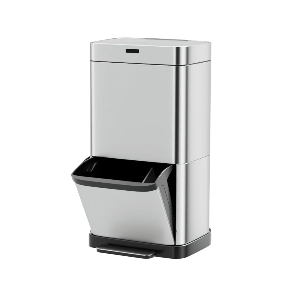 70L Motion Sensor Bin Pedal Bins Automatic - Silver - Nurns