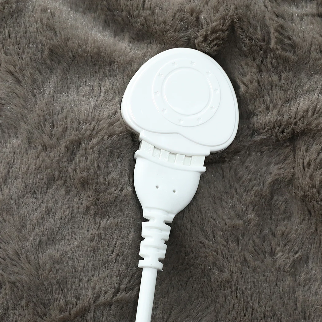 Wilbur Electric Soft Blanket Heated Timer Bedding Washable Warm Winter Plush - Brown - Nurns