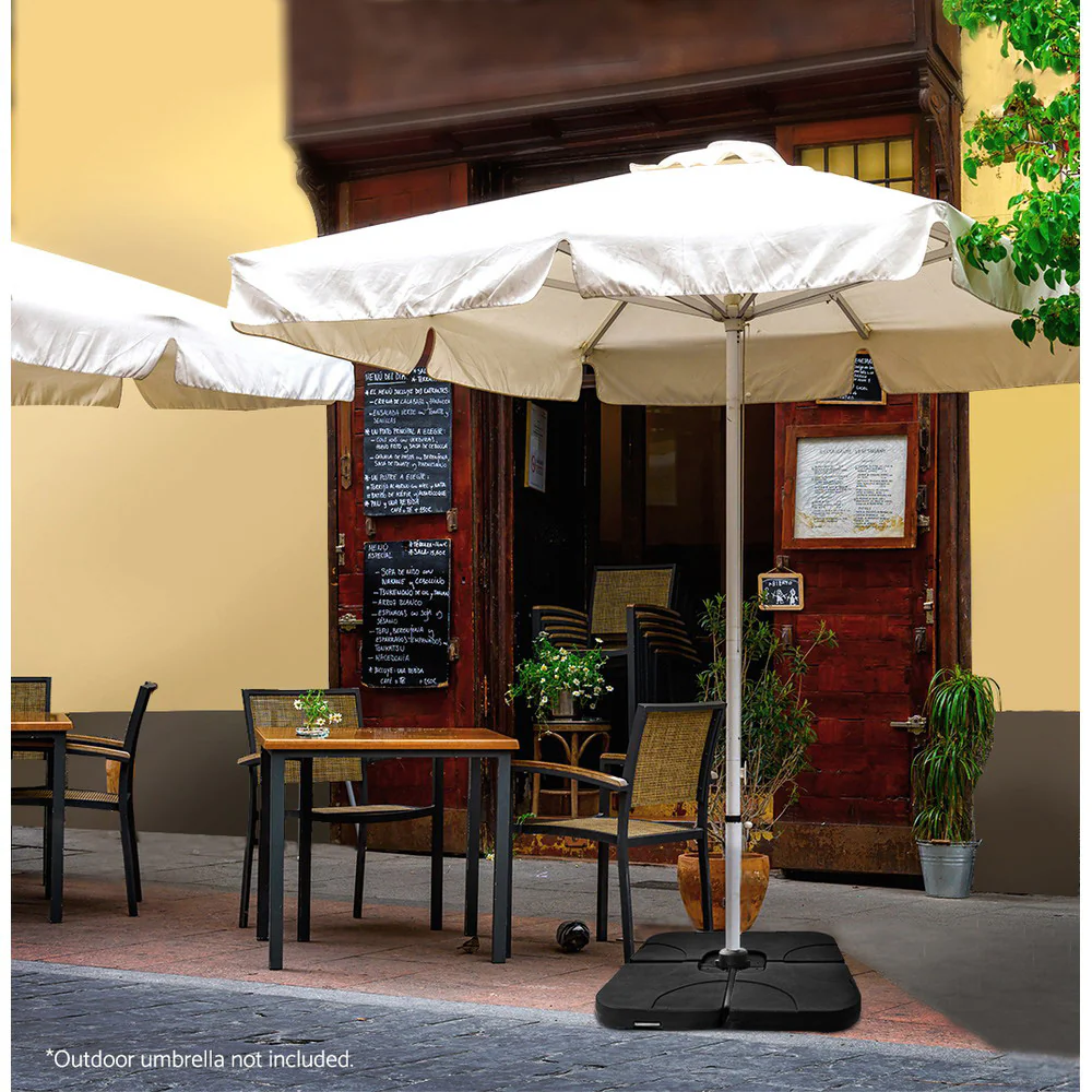 Instahut 50cm Outdoor Umbrella Base 4 Plates Stand Pod Cantilever - Nurns