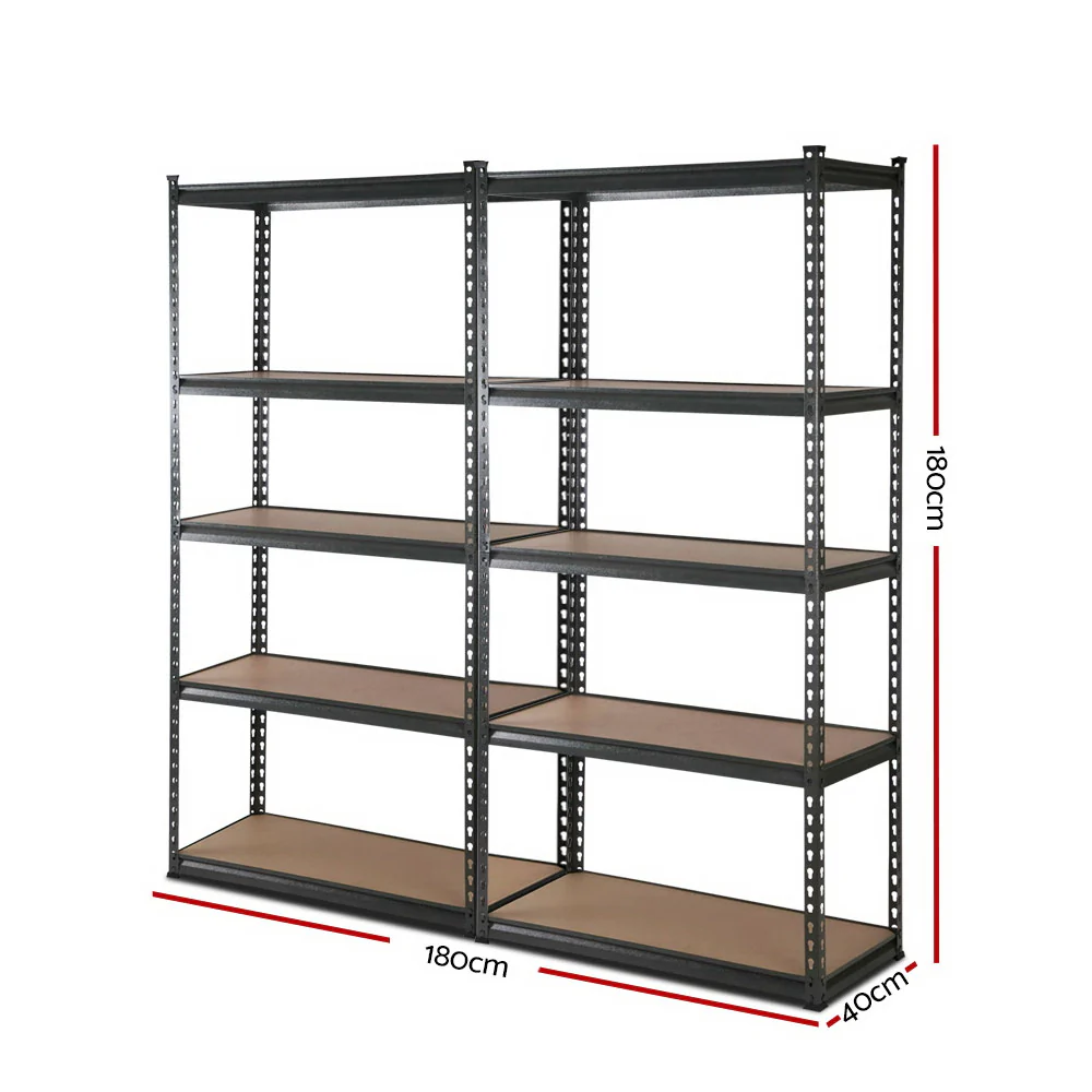 Giantz 2x1.8M Garage Shelving Warehouse Rack Pallet Racking Storage Charcoal - Nurns