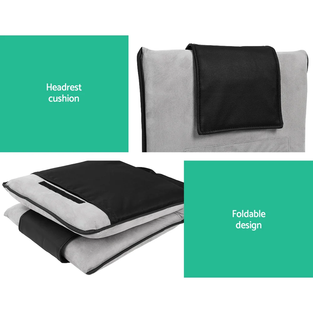 Megan Floor Lounge Sofa Bed Couch Recliner Chair Folding Chair Cushion - Grey - Nurns