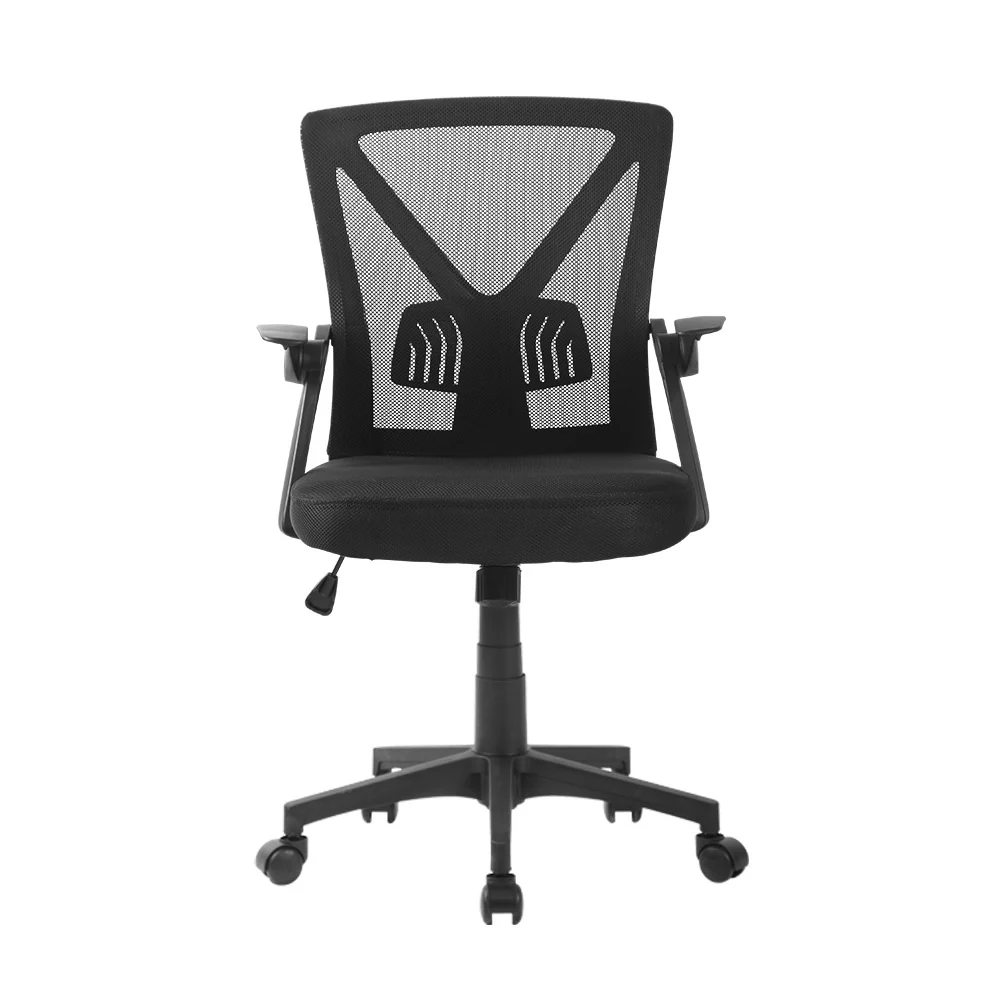 Artiss Mesh Office Chair Mid Back Black - Nurns