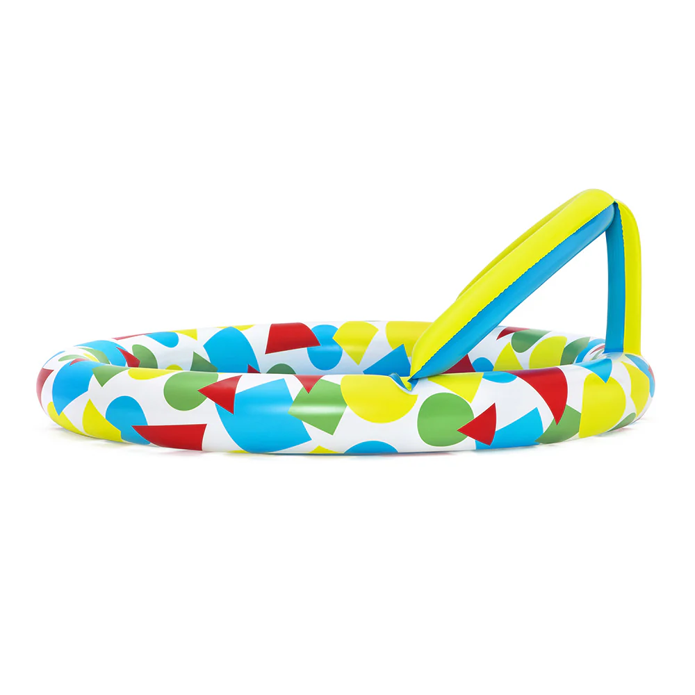 Bestway Kids Pool 120x117x46cm Inflatable Play Swimming Pools w/ Canopy 45L - Nurns