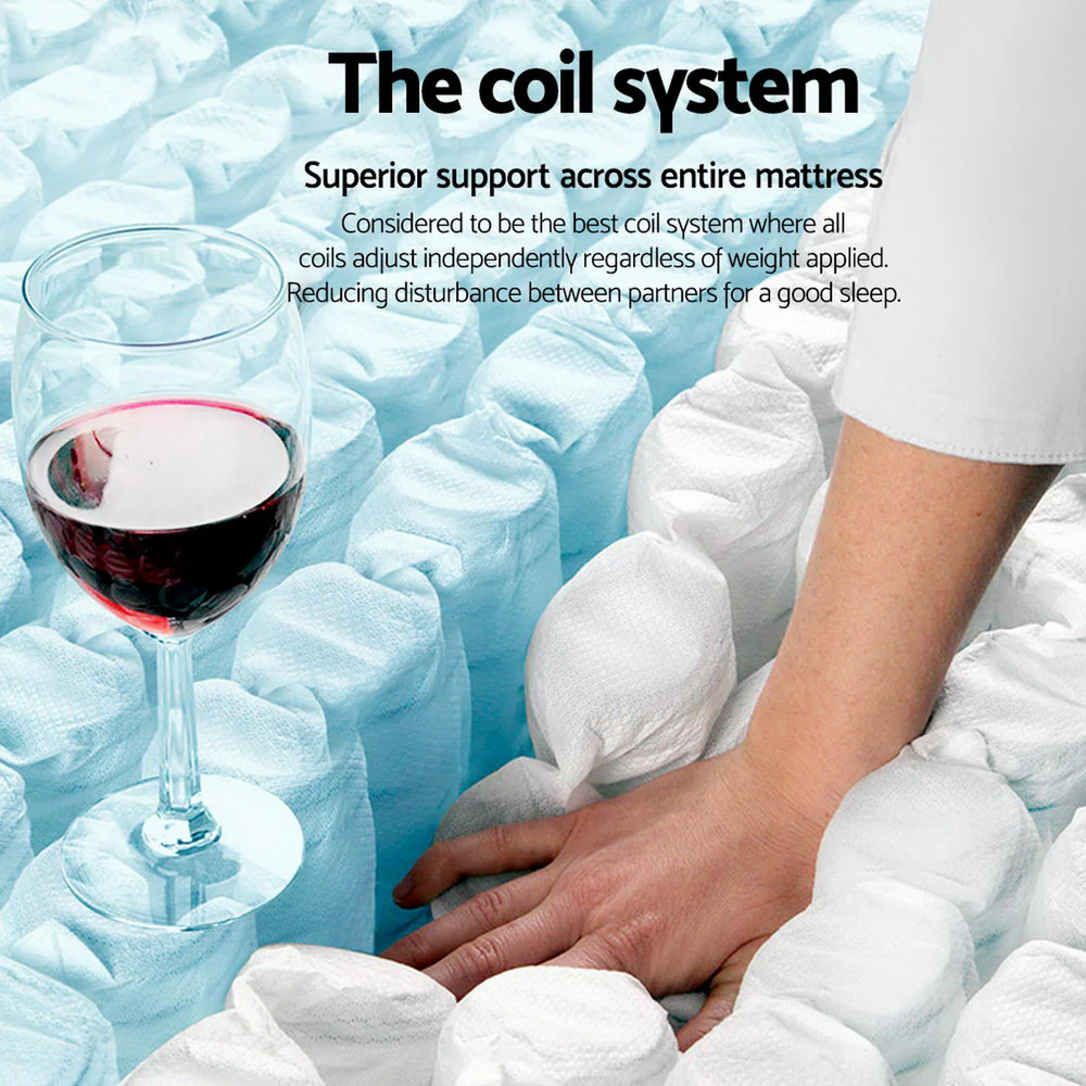 Messina 30cm Thick Euro Top Pocket Spring Mattress - Single - Nurns