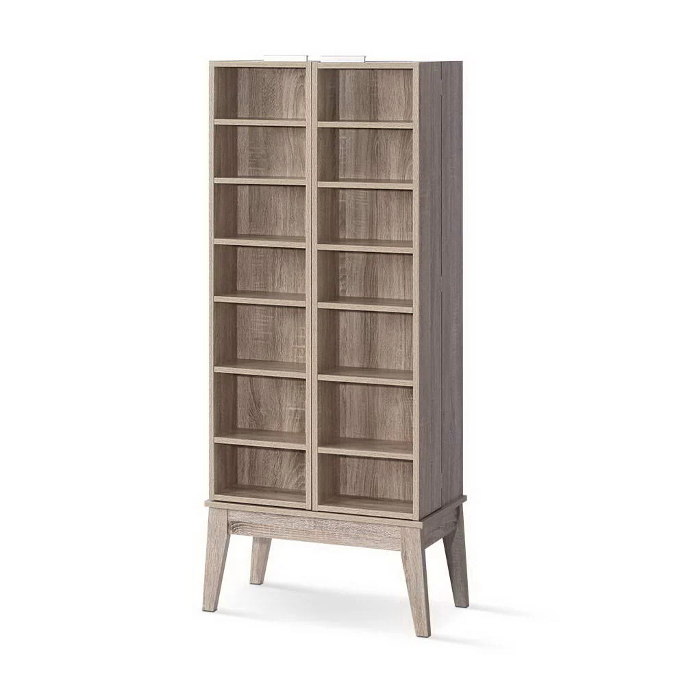 Artiss Bookshelf Cd Storage Rack - Berg Oak - Nurns