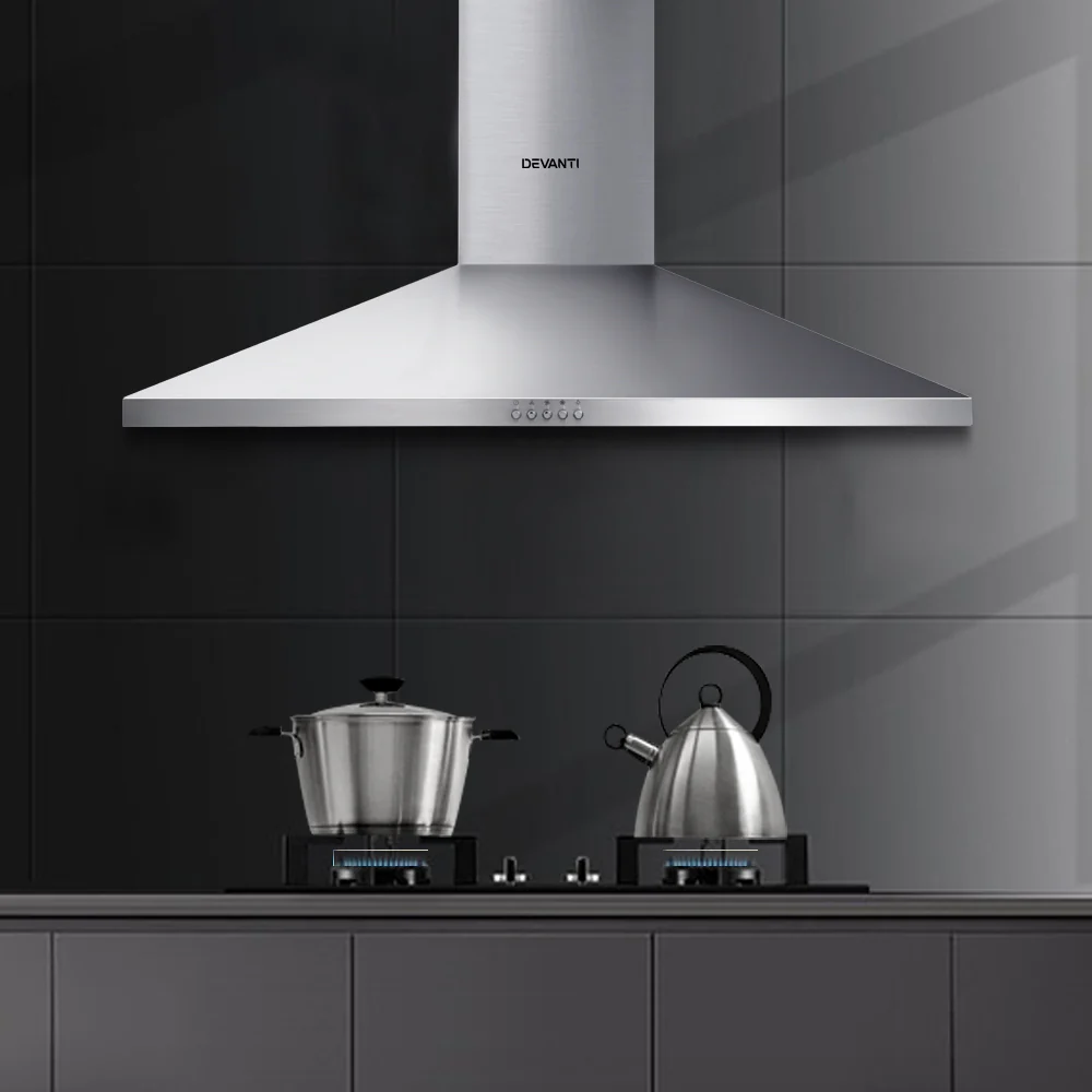 Devanti 900mm Range Hood 90cm Rangehood Stainless Steel - Nurns