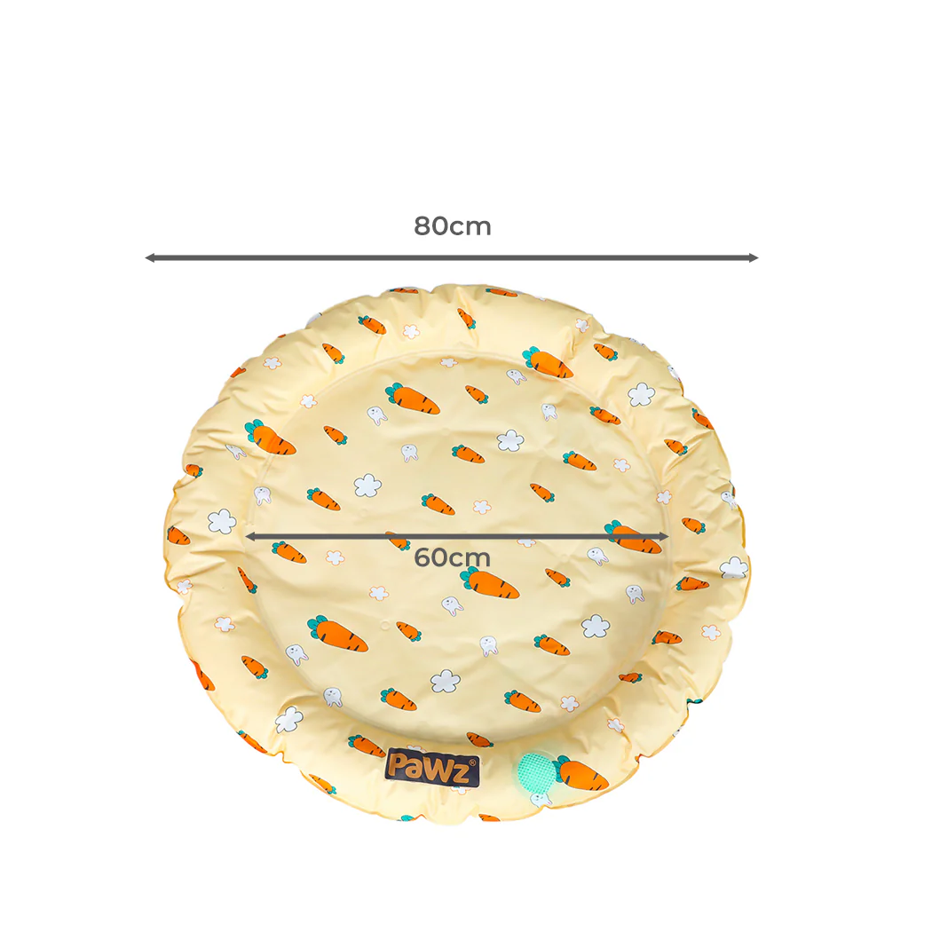 LARGE Dog Beds Pet Bolster Cool Gel Mat - Yellow - Nurns