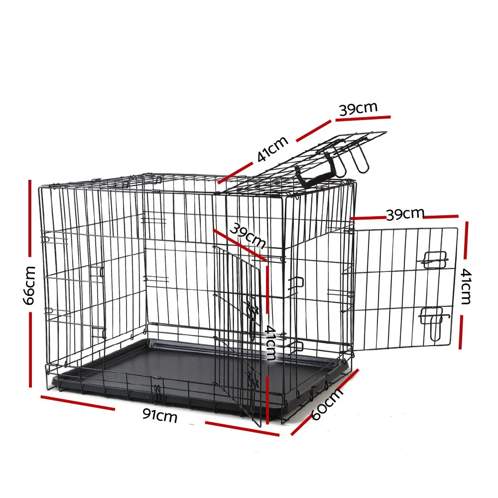 Dog Cage 36inch Pet Cage - Black - Nurns