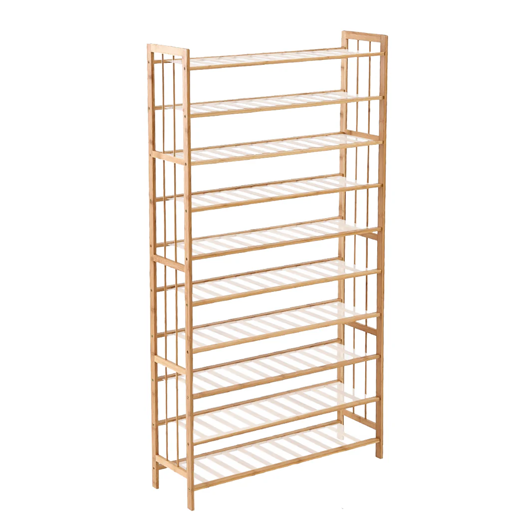 Levede Bamboo Shoe Rack Storage Wooden - Nurns
