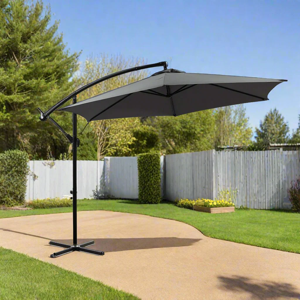 Mountview 3M Outdoor Umbrella Cantilever Grey Without Base - Nurns