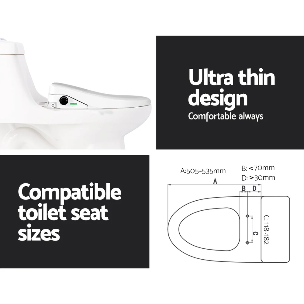 Non Electric Bidet Toilet Seat Cover Bathroom Spray Water Wash V Shape - Nurns