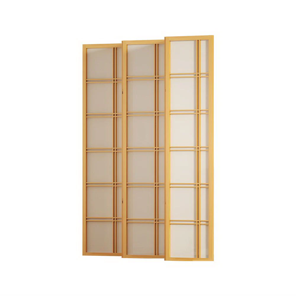 6 Panel Room Divider Screen 265x179cm - Natural - Nurns