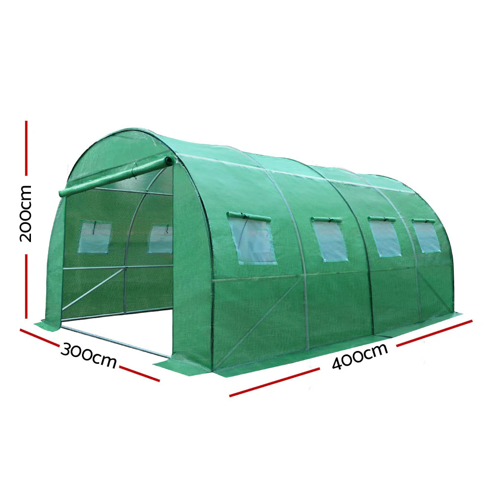 Greenfingers Greenhouse 4x3x2M Walk in Green House Tunnel Plant Garden Shed Dome - Nurns